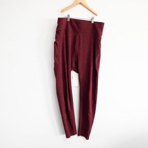 Burgundy Leggings with Pockets